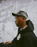 EMBROIDERED DENIM HAT BLACK