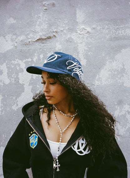 EMBROIDERED DENIM HAT