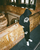 DV HEART ZIP HOODIE BLACK