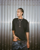 LARIAT PEARL CROSS NECKLACE WHITE GOLD