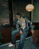 VOLENTI PATCHWORK RACER JACKET BROWN