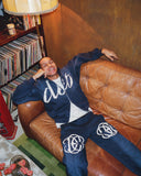 DEO DISTRESSED HOODIE NAVY