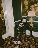 DV HEART ZIP HOODIE BLACK