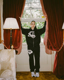 DV HEART ZIP HOODIE BLACK