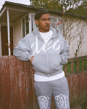DEO DISTRESSED HOODIE GREY