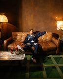 DEO DISTRESSED HOODIE NAVY