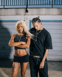 LARIAT PEARL CROSS NECKLACE WHITE GOLD