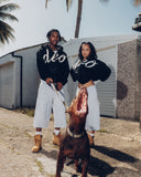 DISTRESSED DEO HOODIE BLACK