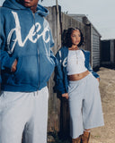 DISTRESSED DEO HOODIE BLUE