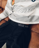 WIDE PLEATED TROUSERS BLACK