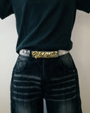VOLENTI SNAKESKIN BELT GOLD