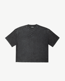 DISTRESSED LOGO T-SHIRT WASHED BLACK