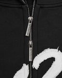 DISTRESSED DEO HOODIE BLACK
