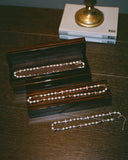 CROSS & PEARL NECKLACE WHITE GOLD