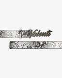 VOLENTI SNAKESKIN BELT SILVER