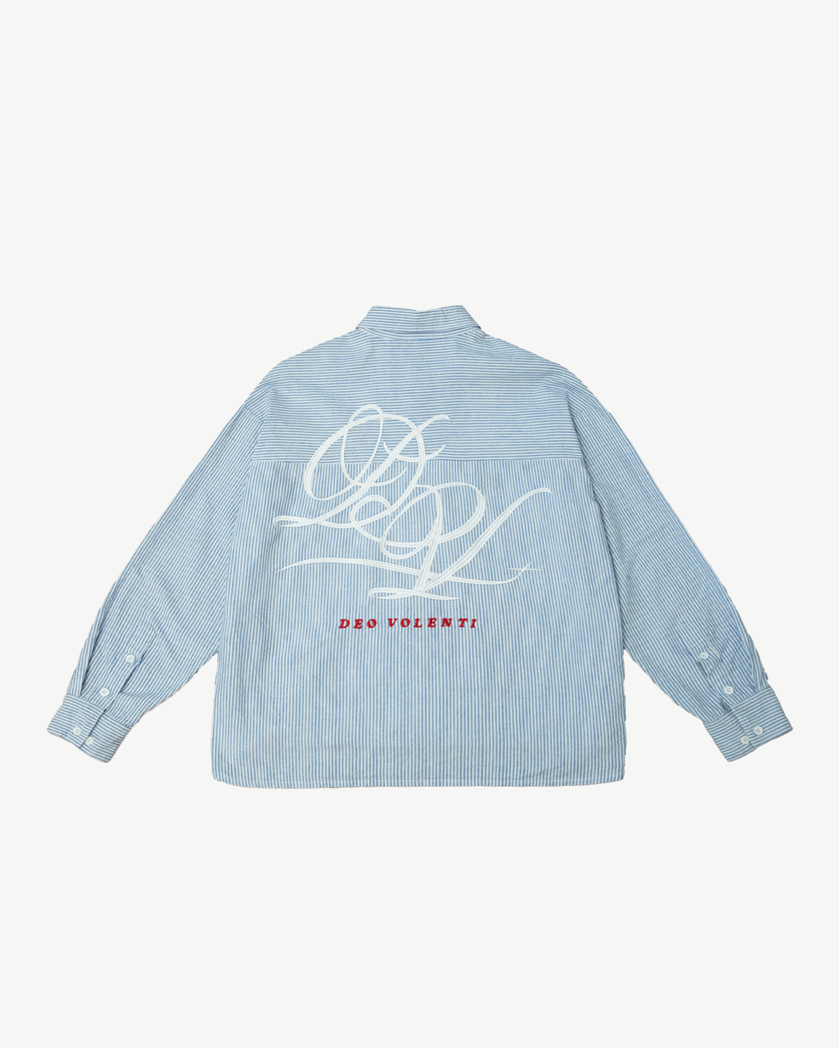 ANGEL PINSTRIPE BUTTON UP