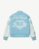 DV HEART VARSITY JACKET SKY BLUE