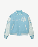 DV HEART VARSITY JACKET SKY BLUE