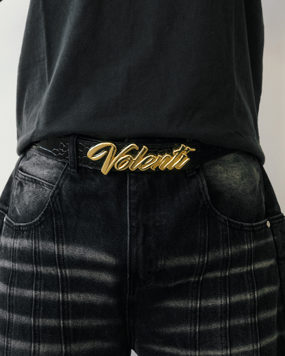 VOLENTI BLACK CROC BELT
