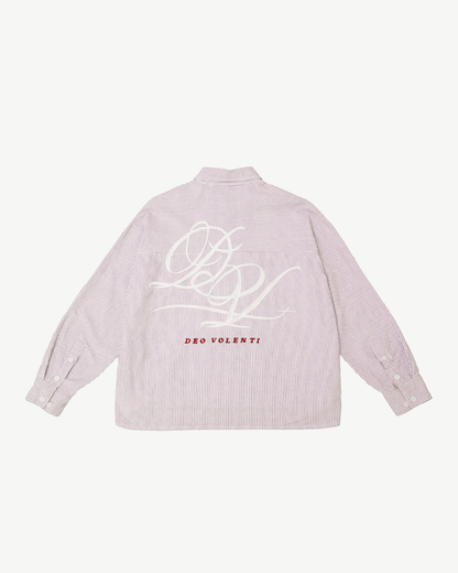 ANGEL PINSTRIPE BUTTON UP