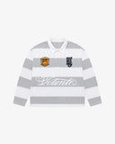 STRIPED POLO GREY & WHITE